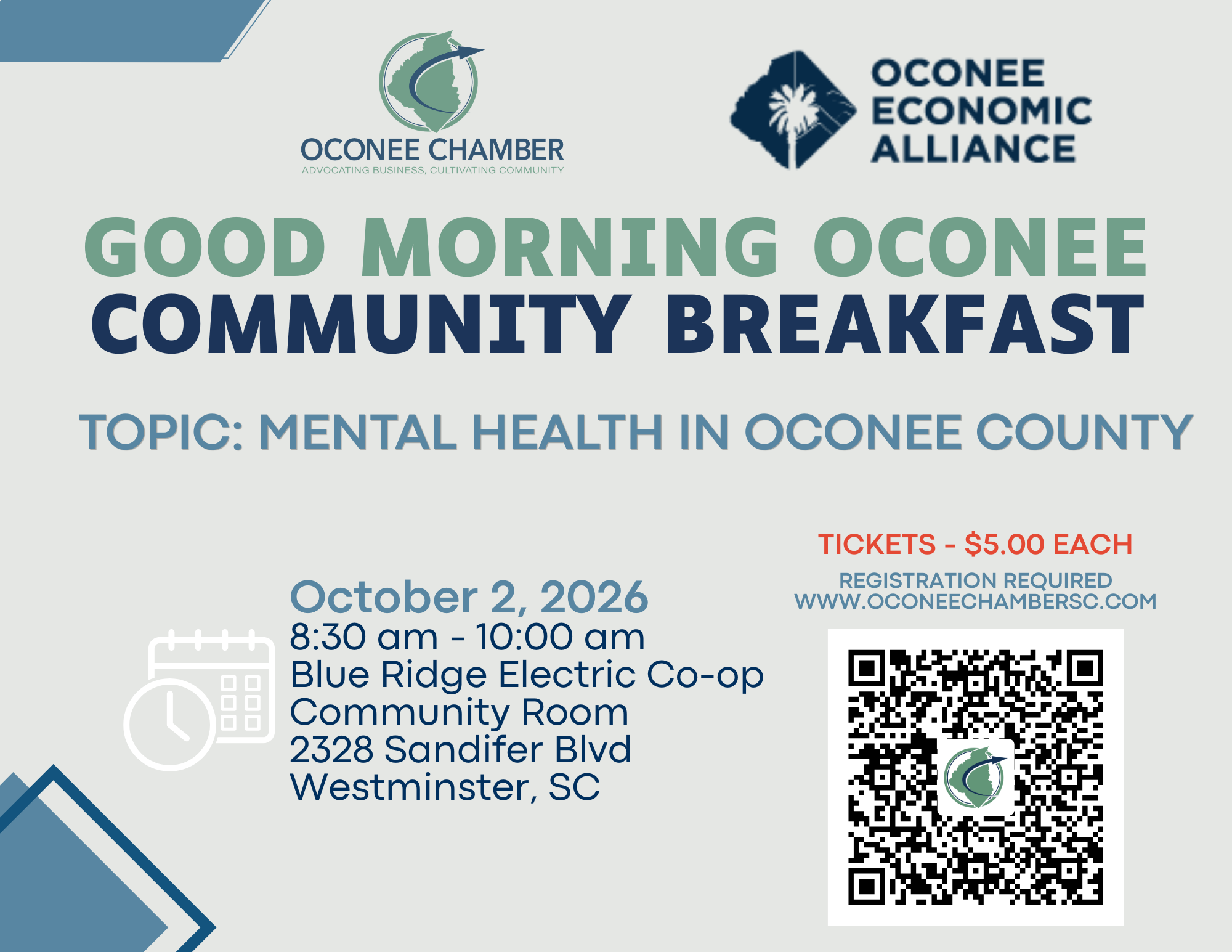 Community Breakfast - Mental Health in Oconee County